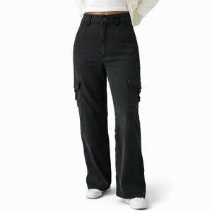 AMERICAN EAGLE NWOT Super High-Rise Baggy Wide Leg Pant Cargo Women's 16 x 31.5"